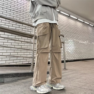 工装裤男韩版潮流大口袋高街帅气2024秋冬季新款ins长裤K4673-P36图片