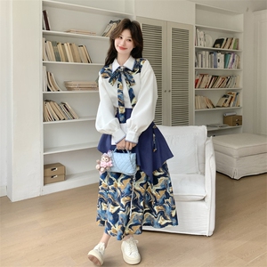 26春新款-新中式风晕染飘带半身裙两件套2616-P195K318图片