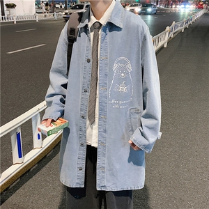 FY676-78限价118 日系风衣港风长款大码宽松衣服休闲潮流秋季过膝图片