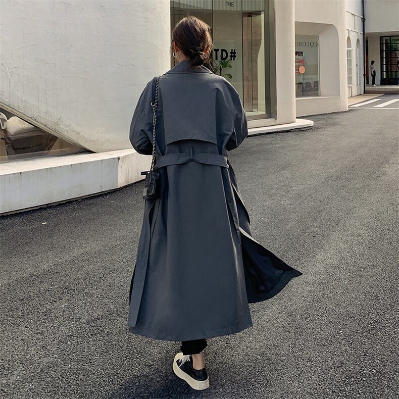 【新款现货】2022秋大气长风衣251-610-P155-218,女装风衣,浙宝189