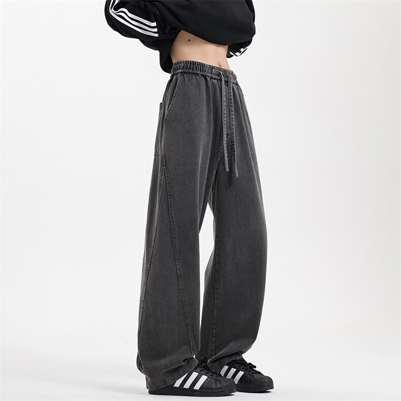 2026早春美式复古牛仔裤男宽松街头弯刀牛仔裤25XK67007特批40,男装牛仔裤,电商A042