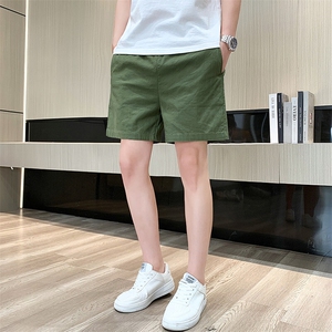 主推大货短裤男青年大码纯色休闲纯棉三分裤沙滩裤DK8888-P22图片