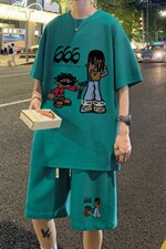 ！重磅推荐！2022潮牌男士华夫格短袖T恤套装一套HTZ09P50，男装T恤，电商B220