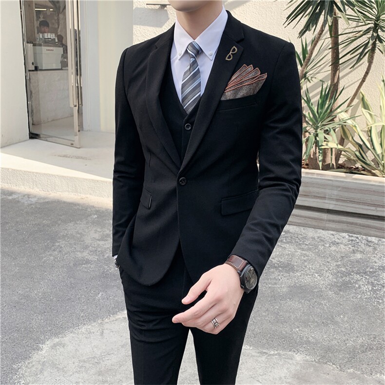 西装套装男英伦风韩版修身三件套商务西服A470-TZ26大码加价，男装西服套装，电商A207