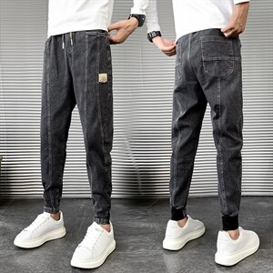 2025年秋季新品牛仔裤男士韩版修身束脚裤潮牌男士休闲裤长裤，男装牛仔裤，电商A327