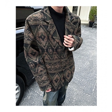 加绒加厚提花复古西装毛呢大衣504-F65-P78控128（加绒P88控138），男装西服，星座504