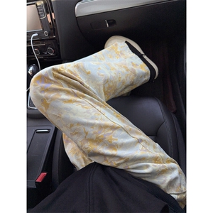 B221 美式ins高街暗黑宽松直筒印花牛仔裤LK25439-特P45控78图片