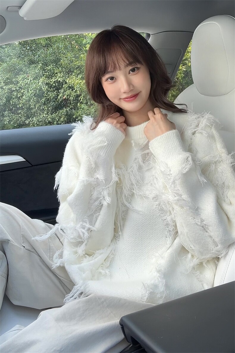 宽松慵懒显休闲款毛衣高街时潮百搭复古情侣毛衣HY675TP55,男装针织衫/毛衣,电商A102B
