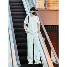 初秋现货款牛仔裤男女同款纯色白色宽松阔腿版型1412-2/5650/P59，男装牛仔裤，星座1412-2
