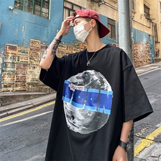 港风夏季短袖t恤男星球印花体恤B239-T1001-P25，男装T恤，星座514-2(原B239)