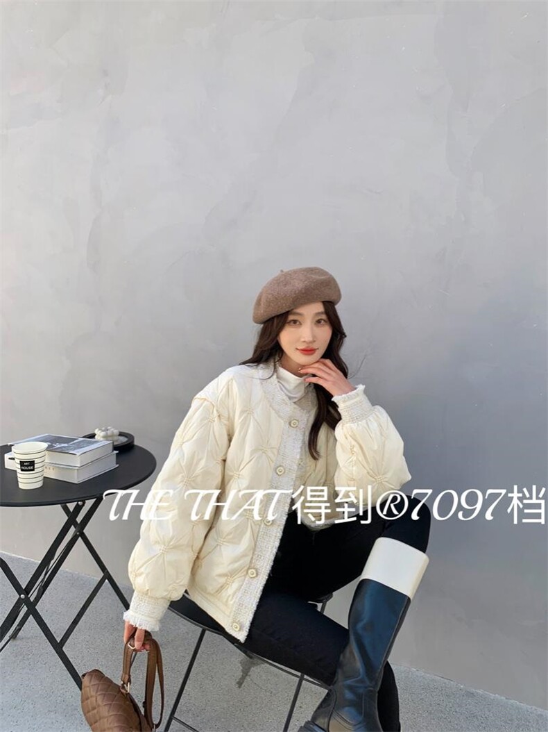 小香风羽绒服，女装羽绒服，得到THETHAT