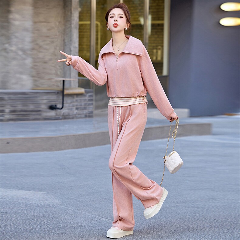 卫衣套装女2025开春超火甜美休闲洋气时尚减龄韩系搭配三件一整套,商品下架区,韩然一族