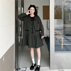 【新款】学院风格子春装连衣裙2C327-6603P160控248，女装连衣裙，2C327