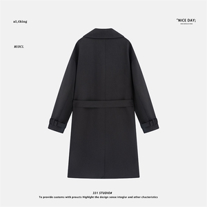 平铺~春季韩版中长款过膝风衣外套 K8822/P108图片
