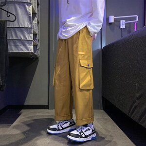 日系裤直筒春季青春流行九分裤时尚潮牌休闲裤D319P38图片