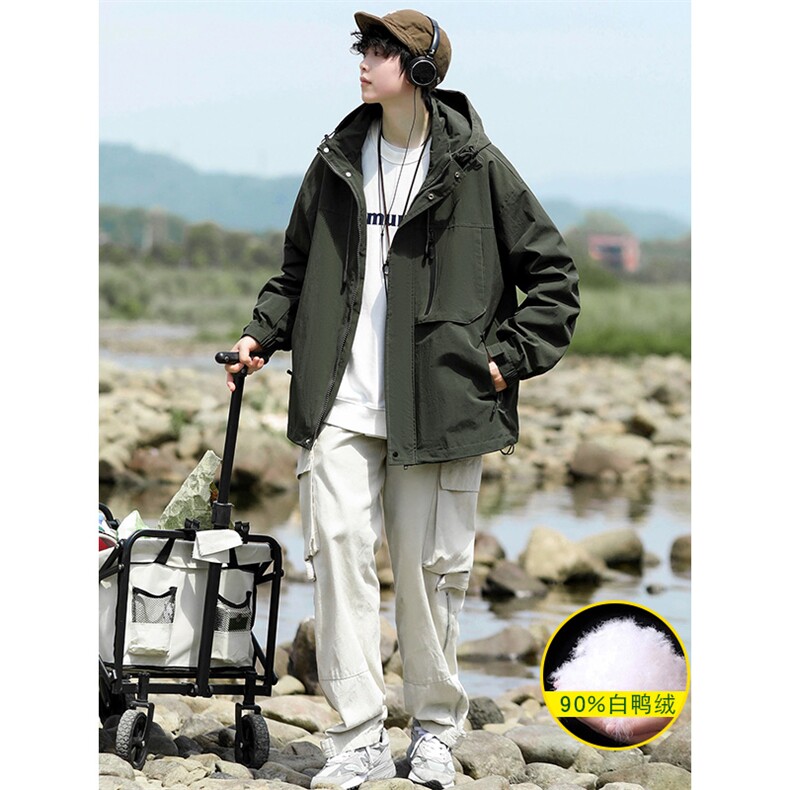 2023冬款三合一冲锋衣个性加绒羽绒服外套男女8311-P210控价299,男装羽绒服,电商A441-1