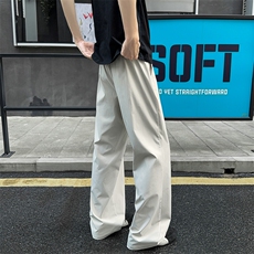 冰丝弹力薄款休闲运动西裤美式潮流高个子微喇裤504-K893-P35控59，男装西裤，星座504