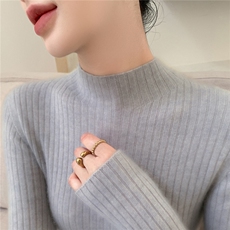 亲肤软糯~正品baby小山羊绒衫女修身半高领秋冬针织打底无缝毛衣，女装羊毛衫，拓驰羊绒