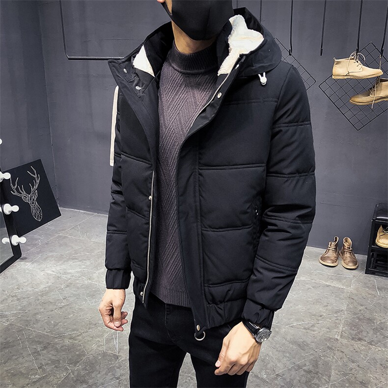 18冬季加厚5毫米羽绒棉服羊羔绒帽领棉衣外套C301-MY01-P155,男装棉衣,电商C301