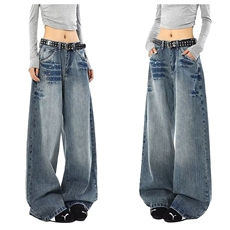 流行牛仔裤新款气质时尚慵懒原宿ins百搭日系潮流文艺简约，男装牛仔裤，星座1210-1
