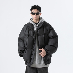 档口图 吐司方格pu皮蓬松保暖棉服防水棉衣M2509-P95图片