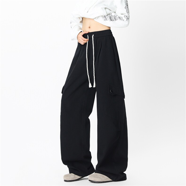 抖音品质高街美式抽绳大口袋宽松工装裤B315-K25300-特p45控88,男装休闲裤,电商B315