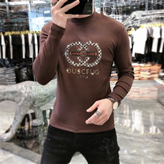 22新款秋冬潮牌男简欧大码圆领双面德绒打底衫长袖A-806-P53，男装T恤，电商A227B（原钱塘4066-1）