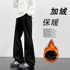 黑色加绒加厚高级感美式复古休闲西裤JR2280特批3568，男装西裤，星座718-1