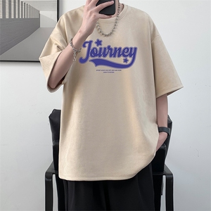 麂皮绒短袖t恤男大码半袖男 酒店风 JD82372-P25图片
