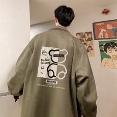 麂皮绒夹克男大码立领褂子外套JK85352-P68加绒款-P78，男装夹克，电商A040
