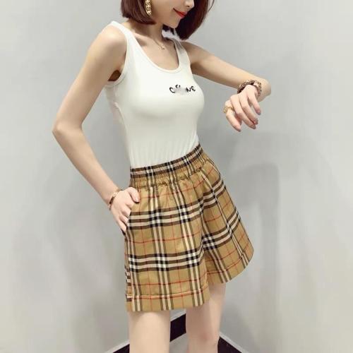 CMX2122夏季新品欧货松紧腰简约百搭宽松显瘦时尚短裤,女装其它,L·H·X