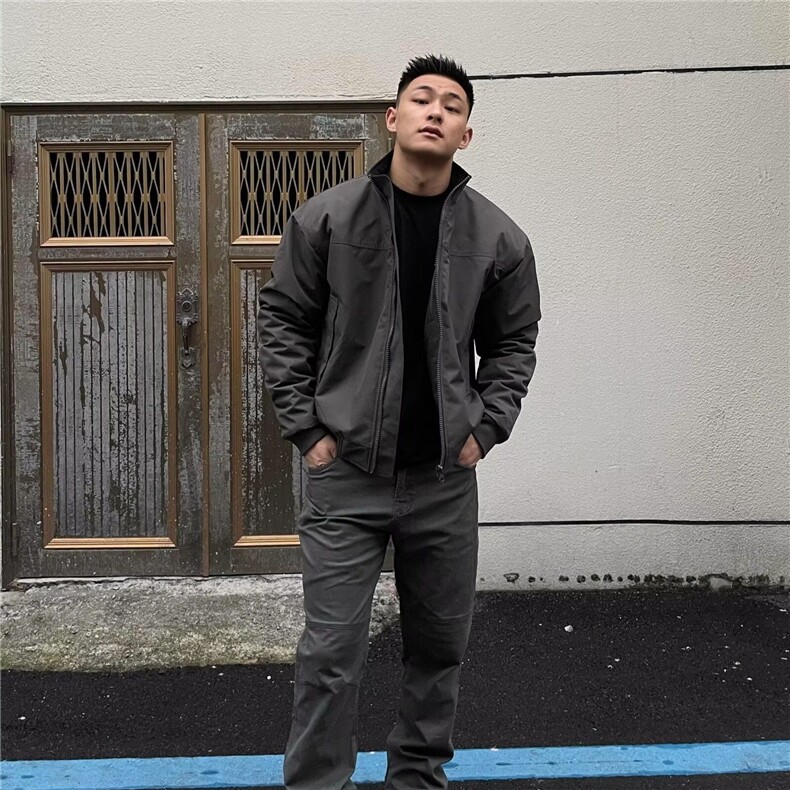 夹克棉服男秋冬季防保暖男痞帅飞行棉衣男1001-1-MY59-P70,男装夹克,星座1001-1