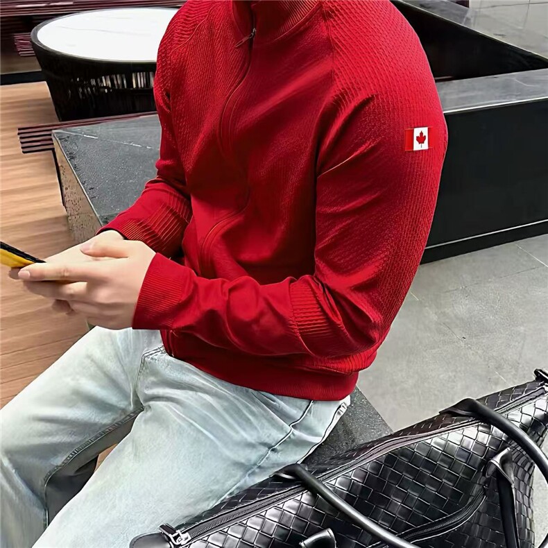 无缝提花lu家同款平替外套健身立领弹力拉链夹克外套潮CU016P75,男装夹克,电商D256-3(原A064-3)