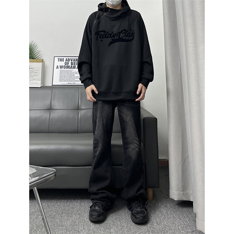 B221美式ins高街暗黑光版修身微喇牛仔裤LK23137-P55控78,男装牛仔裤,电商B221