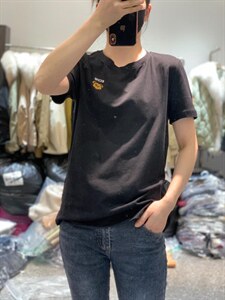 新款韩版潮流卡通虎头可爱印花圆领短袖T恤图片