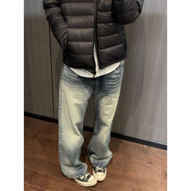 【现货】春季新款美式cleanfit直筒牛仔裤猫须长裤K02-特p48,男装牛仔裤,星座610A