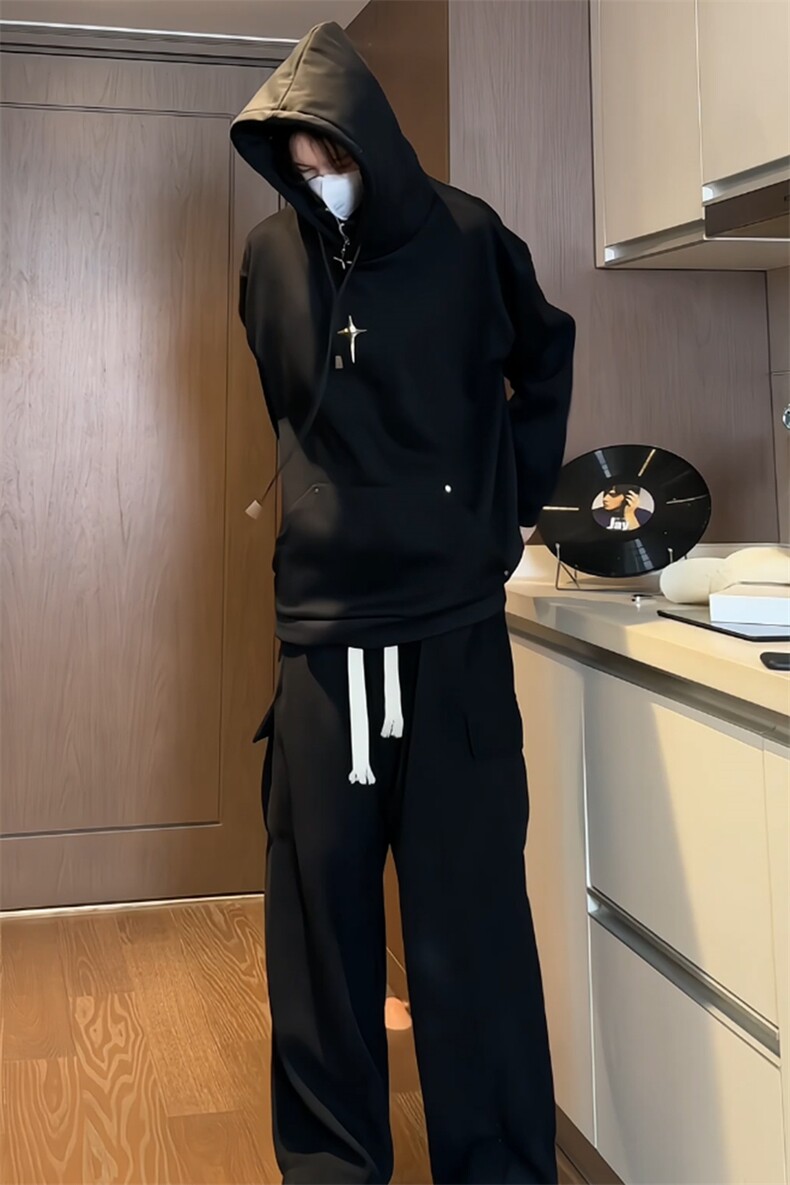 复合牛奶丝假两件加厚连帽卫衣半拉链外套CP42-特P:40控价:88,男装卫衣,电商B371