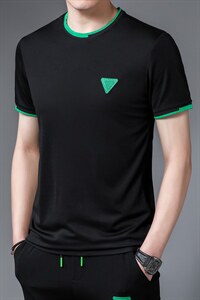 t恤男夏季潮牌冰丝免烫2023新款休闲衣服短袖圆领时尚百搭男装图片
