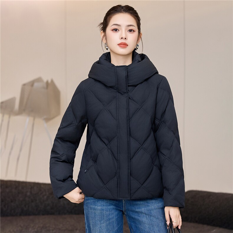 轻薄羽绒服女短款连帽小个子休闲百搭棉服2025冬季新款,女装羽绒服,阿舍尔精品