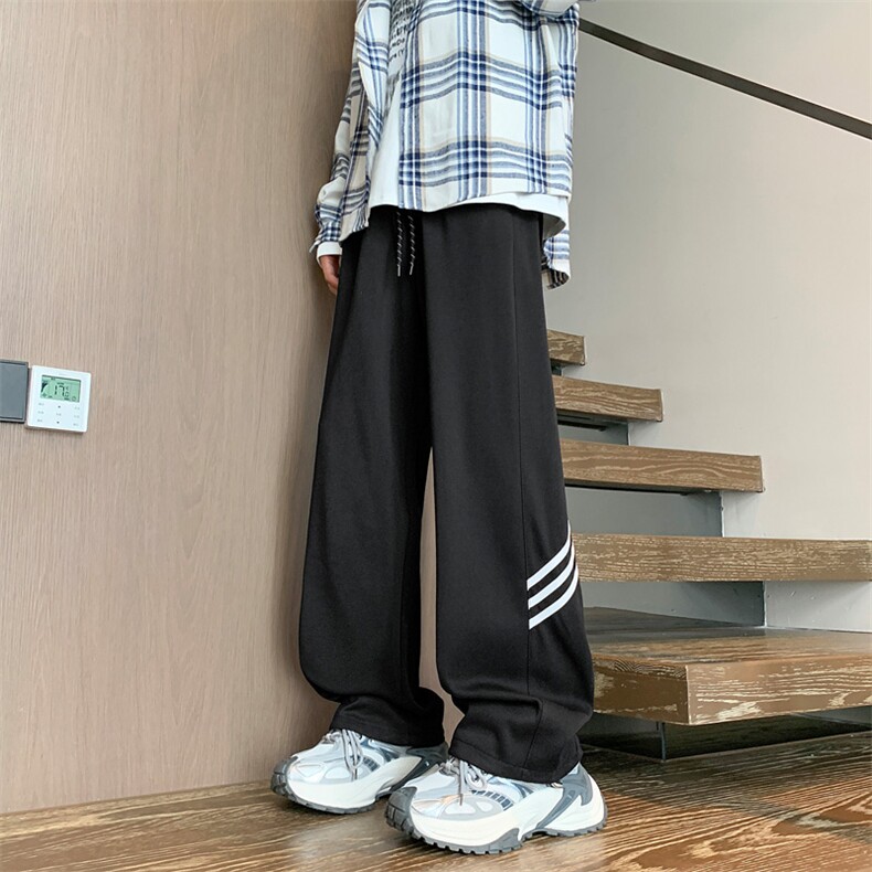 秋季新款内景休闲长裤子男潮牌简约宽松直筒阔腿卫裤YD00241/P45,男装休闲裤,电商B316