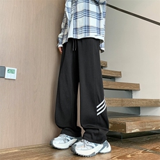 秋季新款内景休闲长裤子男潮牌简约宽松直筒阔腿卫裤YD00241/P45，男装休闲裤，电商B316