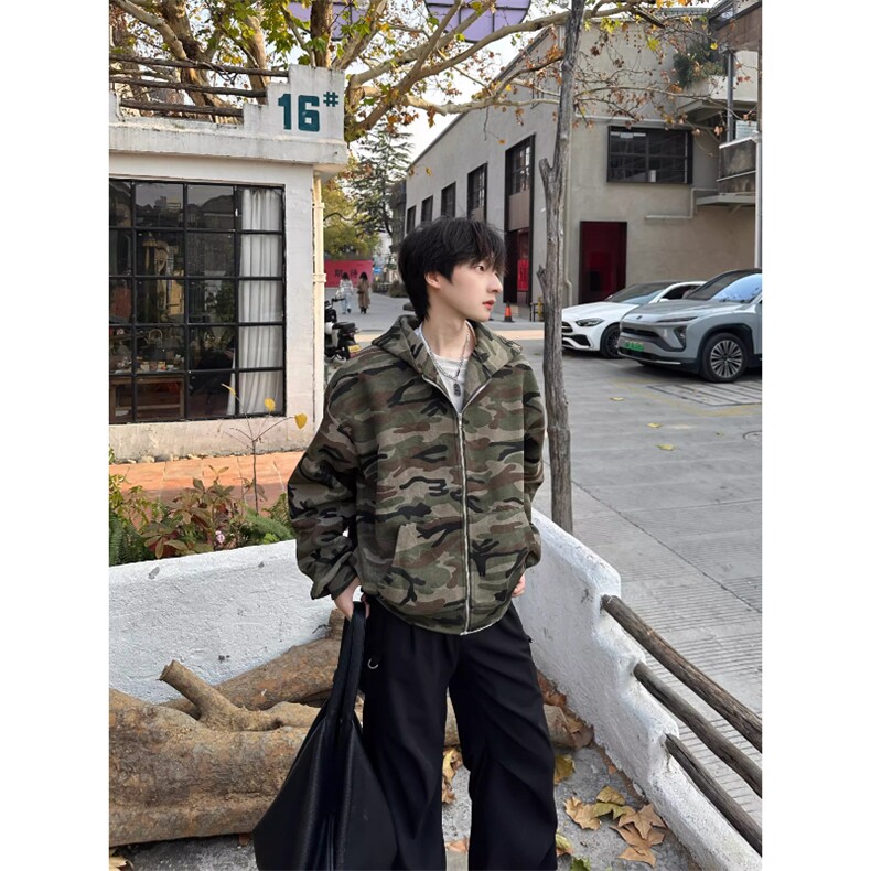 迷彩户外工装连帽卫衣夹克外套JK780特P51,男装夹克,星座908-1