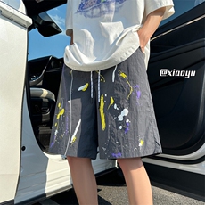 XZ616夏季新款百搭泼墨速干裤休闲短裤TY2509M-5XL特P25控48，男装休闲裤，星座512A（原616）