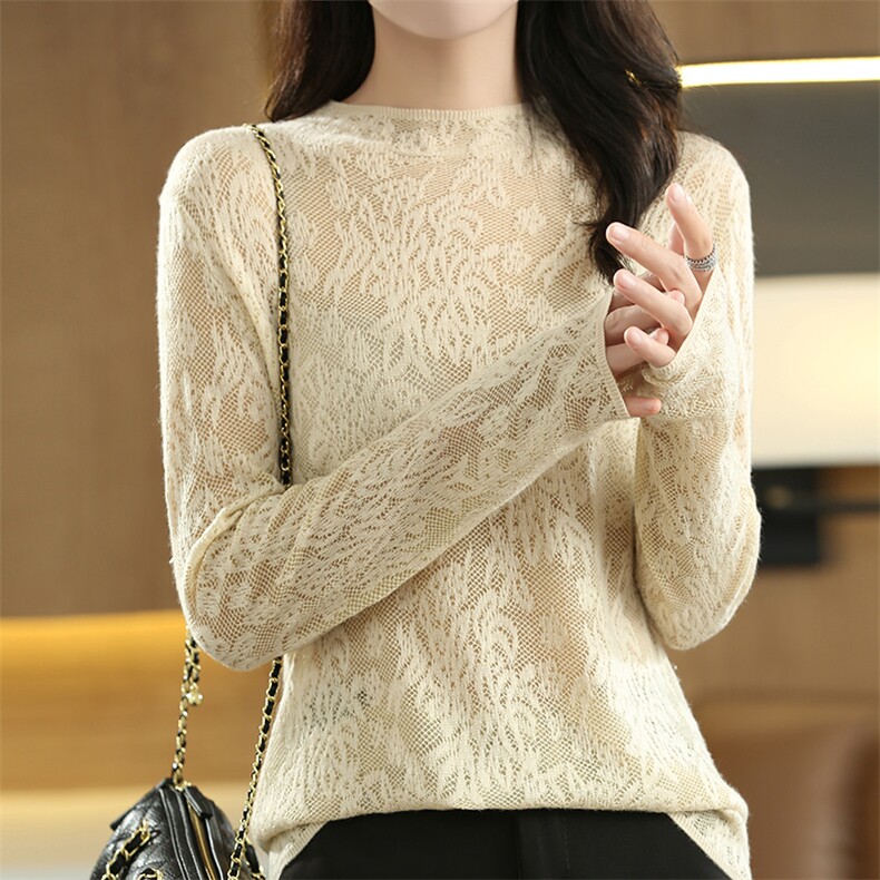 2025年秋季常规款通勤套半高领时尚百搭长袖，女装针织衫/毛衣，森墨