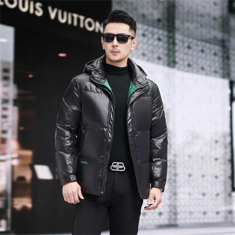 继续新标90绒防水黑金羽绒服外套男士秋冬青年拆卸帽羽绒服,男装羽绒服,钱塘723