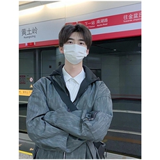 棒球服男春季宽松休闲短款连帽pu皮纹理夹克外套P03网络图，男装夹克，星座1116A（原606A-3）