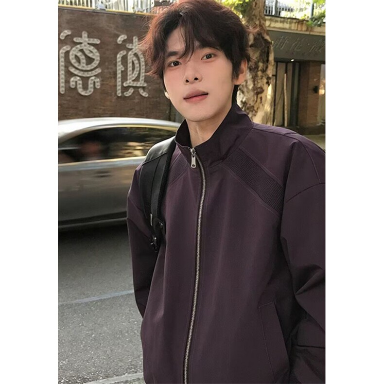感新款解构通勤立领棒球服男春秋季有内袋保暖棉服夹克J6113,男装夹克,星座1116A（原606A-3）