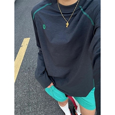 美式高街解构工艺速干长袖T恤男女款防晒罩衫户外运动潮牌骑行服，男装防晒衣，电商A443
