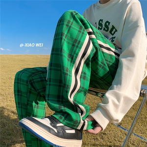 秋季格子裤宽松长裤百搭运动裤D329-QM500-P50-控68图片