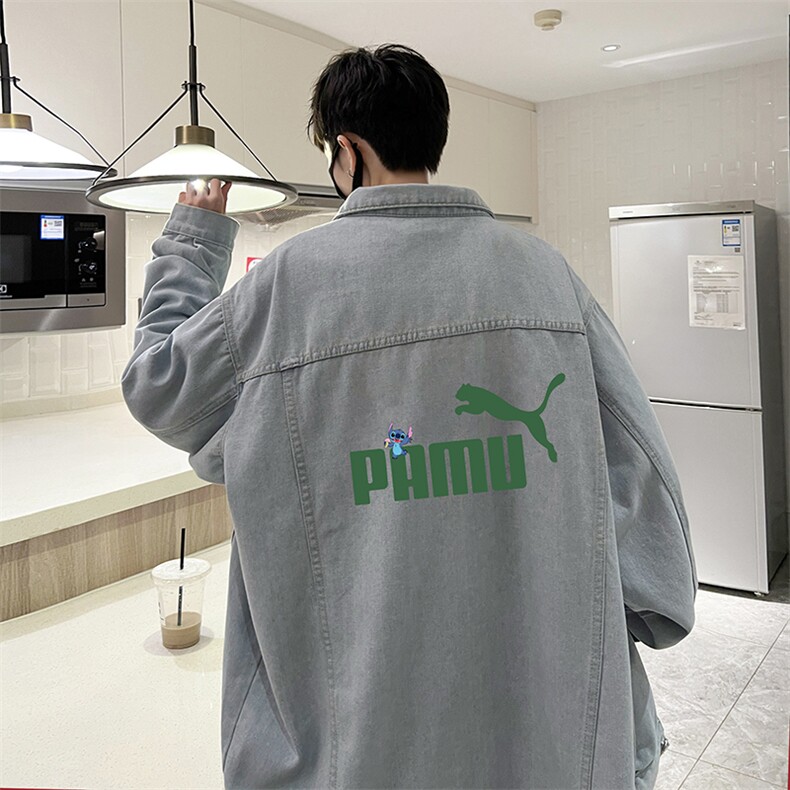 牛仔夹克男大码牛仔外套男茄克NJ77227-P60加绒款-P75,男装夹克,电商A040